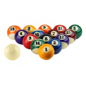 CHAMPION CLASSIC STANDARD 2-1/4" BILLIARD POOL BALL SET COMPLETE 16 BALL SET